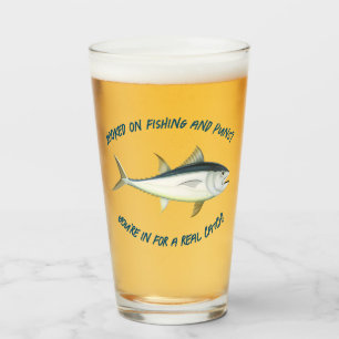 Hooked on fishing and Puns? - Fishing Beer Glass