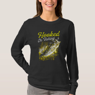 Hooked On Fishing Bass Fisherman T-Shirt