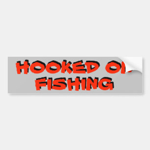 Hooked on Fishing Bumper Sticker