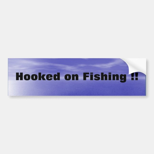 HOOKED ON FISHING BUMPER STICKER (Front)