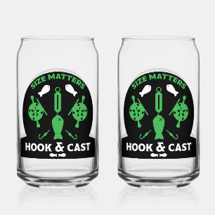 Hooked On Fishing Can Glass