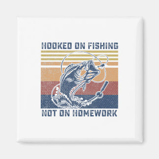 Hooked On Fishing Fishing Gifts For Boys B Fish Fu Magnet