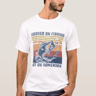Hooked On Fishing Fishing Gifts For Boys B Fish Fu T-Shirt