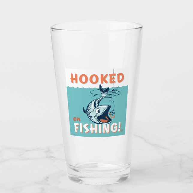 Hooked on Fishing Glass (Front)
