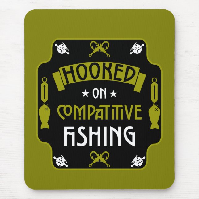 Hooked On Fishing Mouse Mat (Front)
