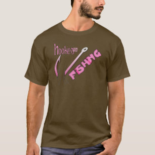 Hooked On Fishing Pink Hook T-Shirt