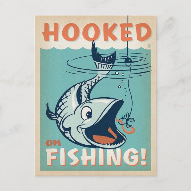 Hooked on Fishing Postcard (Front)