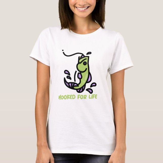 Hooked on Fishing T-Shirt (Front)