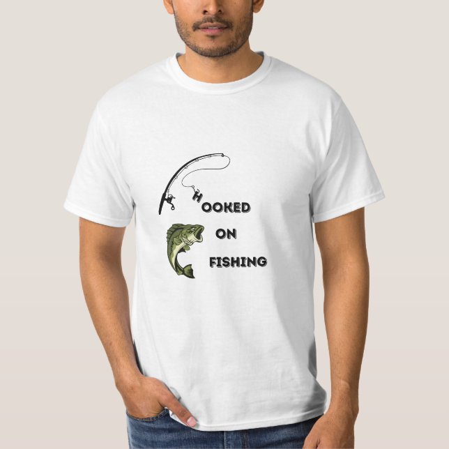 Hooked on Fishing Tee Shirt (Front)