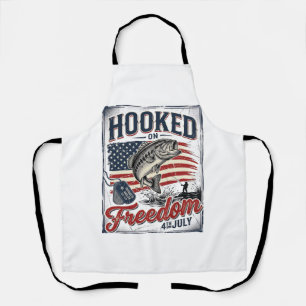 Hooked On Freedom 4th July Fishing Apron