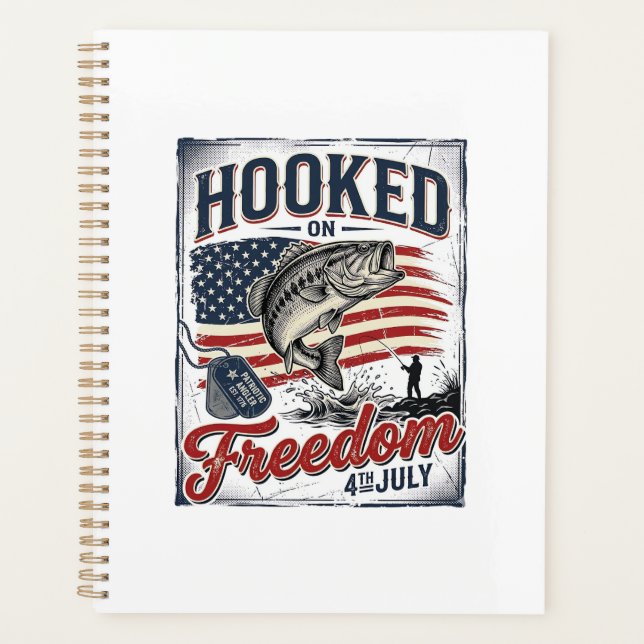 Hooked On Freedom 4th July Fishing Planner (Front)