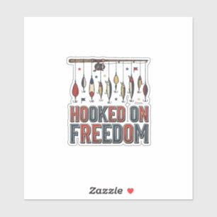 Hooked On Freedom Patriotic Fishing Shirt Design_1
