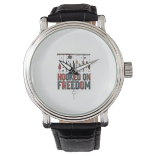 Hooked On Freedom Patriotic Fishing Shirt Design_1 Watch