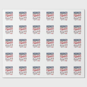 Hooked on Freedom Patriotic Fishing Shirt Design ( Wrapping Paper
