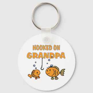Hooked on Grandpa (fish) Key Ring