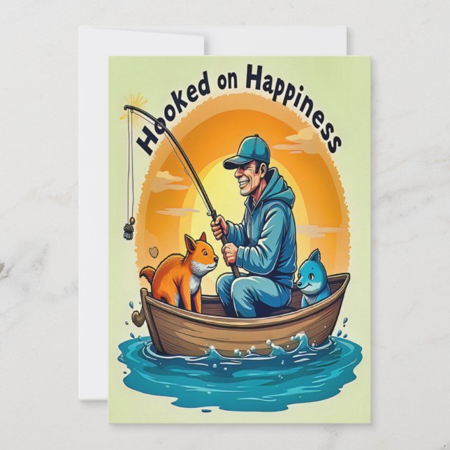 Hooked on Happiness Invitation (Front)