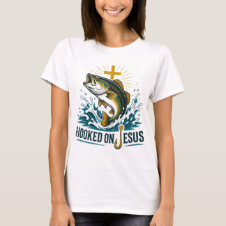 Hooked on Jesus: Bass Fishing T-shirt