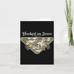 Hooked on jesus christian fishing  card
