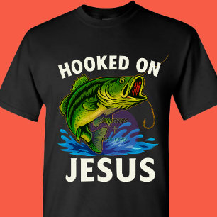 Hooked on Jesus - Christian T-Shirt