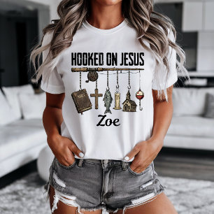 Hooked on Jesus Personalised T-shirt