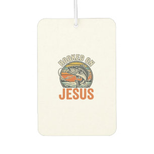 Hooked On Jesus Vintage Bass Fishing Faith Car Air Freshener