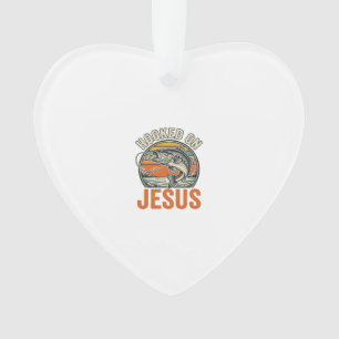 Hooked On Jesus Vintage Bass Fishing Faith Ornament