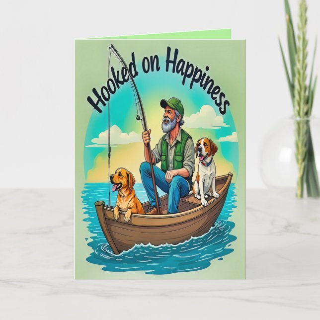 Hooked on Joy Birthday  Card (Front)