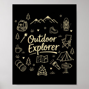 Hooked on motherhood cute fishing mum outdoor mama poster
