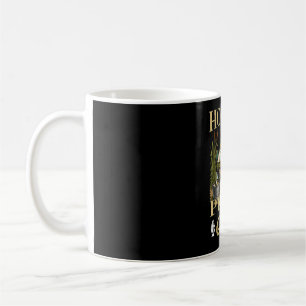 Hooked on peace and quiet funny fishing frog coffee mug