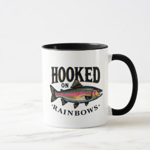 Hooked on Rainbows Trout Fishing Mug