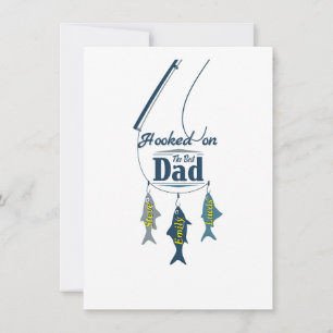 Hooked on the Best Dad Personalised Fishing Fath Card