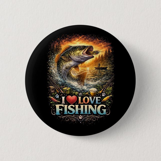 Hooked on the Horizon 6 Cm Round Badge (Front)