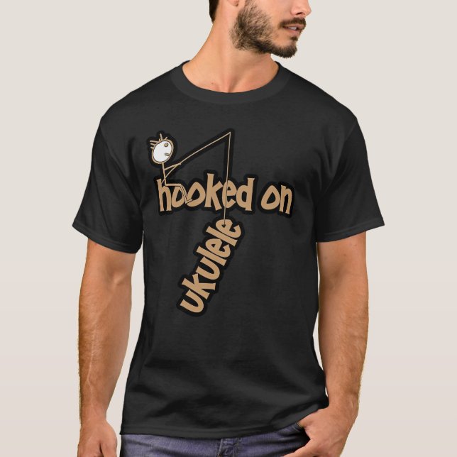 Hooked On Ukulele T-Shirt (Front)