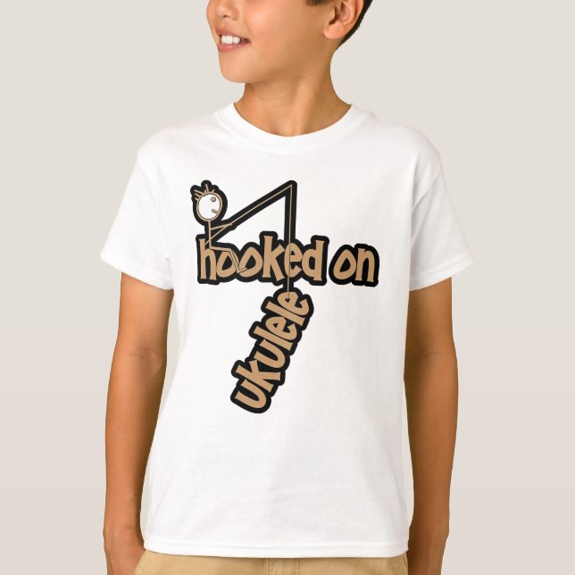 Hooked On Ukulele T-Shirt (Front)