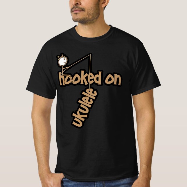 Hooked On Ukulele T-Shirt (Front)