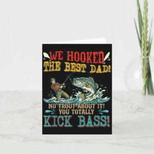 Hooked The Best Dad Fathers Day Fishing Lover Card