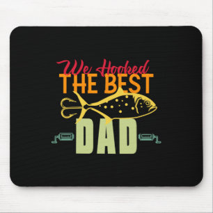 Hooked The Best Dad Fishing Vintage Lure Father Da Mouse Mat