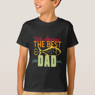 Hooked The Best Dad Fishing Vintage Lure Father Da T-Shirt