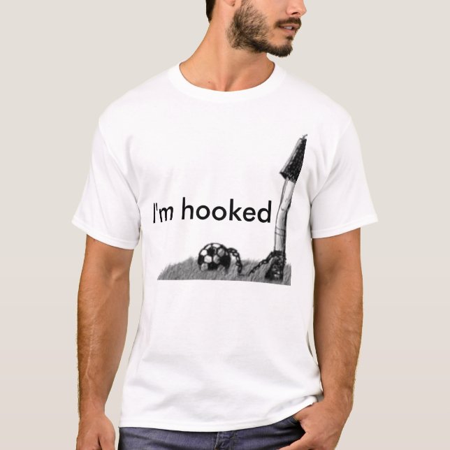 Hooked to soccer T-Shirt (Front)