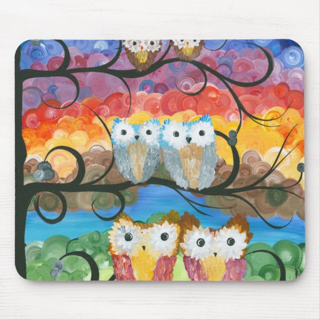 Hoolandia (c) 2013 – Owl Expressions Series Mouse Mat (Front)