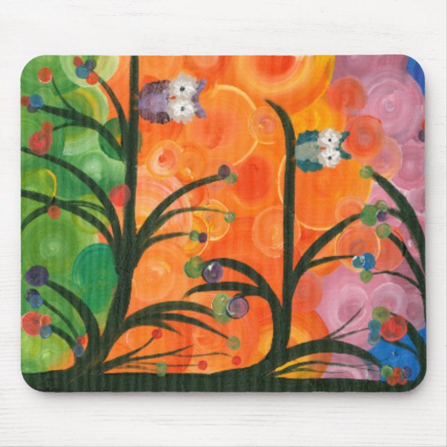 Hoolandia (c) 2013 – Owl Family Trees Mouse Mat (Front)