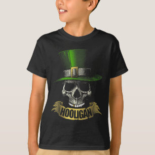 Hooligan Skull Funny Iri-shirt T-Shirt