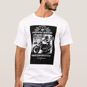Hooligans Motorcycle California Racing T-Shirt