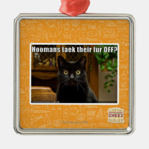 Hoomans Taek There fur OFF? Metal Tree Decoration