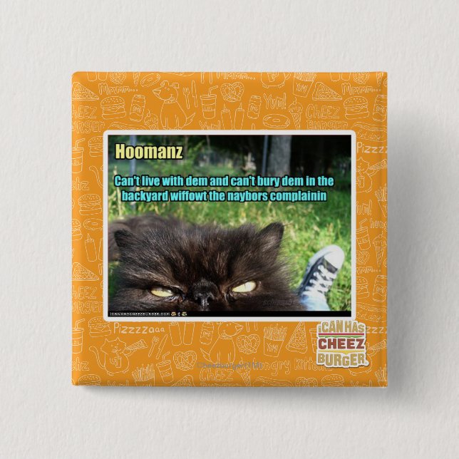 Hoomanz 15 Cm Square Badge (Front)