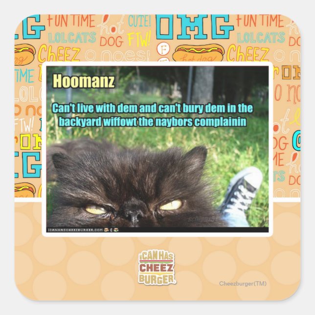 Hoomanz Square Sticker (Front)