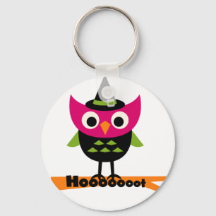 Hooooot Owl Halloween T-shirts and Gifts Key Ring