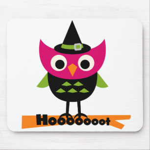 Hooooot Owl Halloween T-shirts and Gifts Mouse Mat