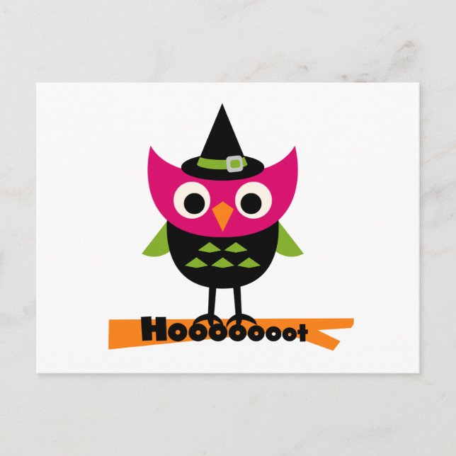 Hooooot Owl Halloween T-shirts and Gifts Postcard (Front)