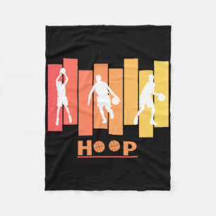 Hoop Basketball Funny - Orange Fleece Blanket